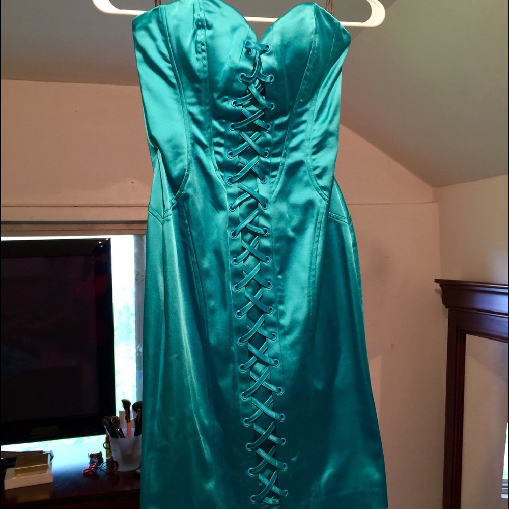 Bebe satin sleeveless dress